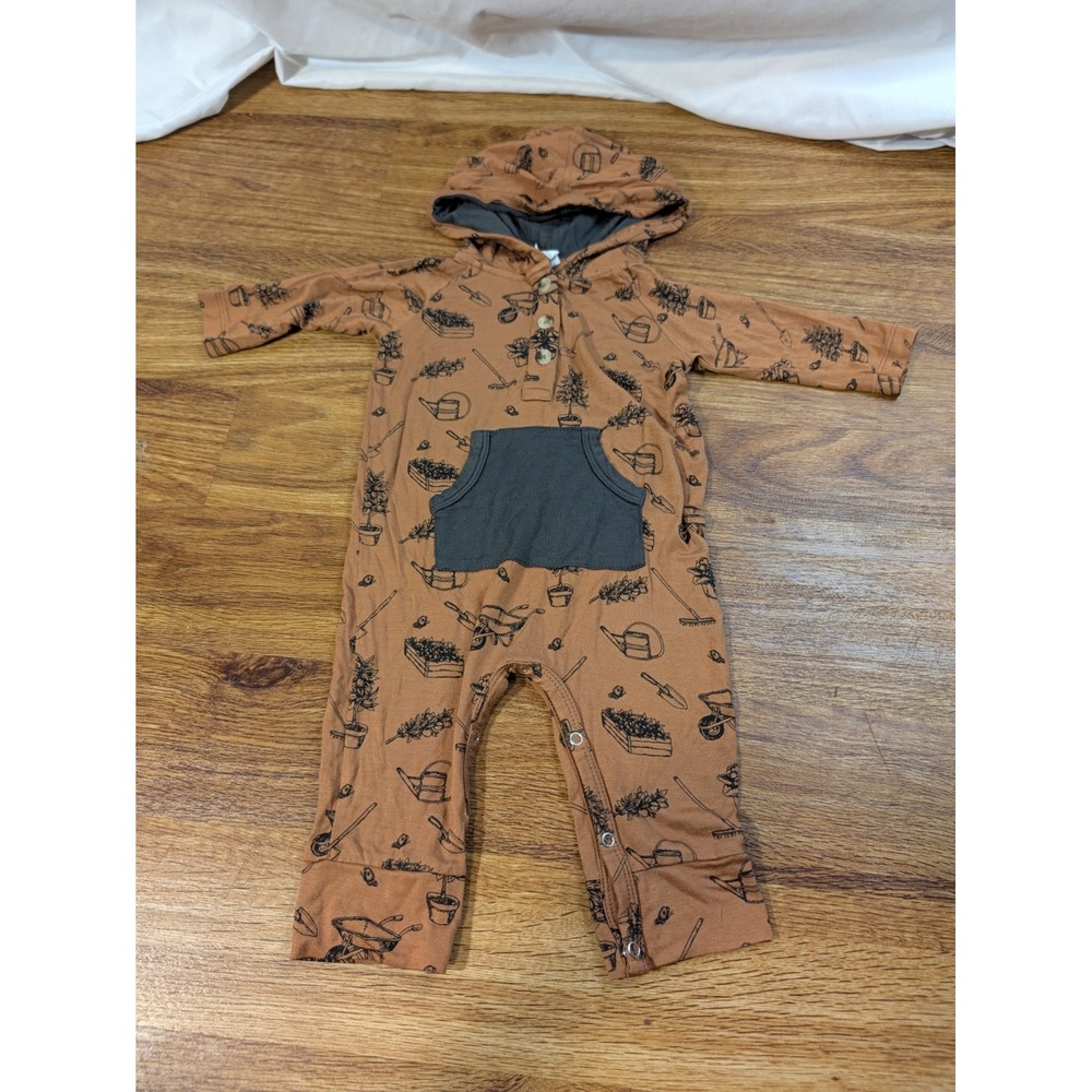 Kate Quinn Size 3-6 Months Brown Garden Hooded Bamboo